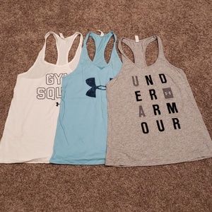 NWOT....Three racer back Under Armour tanks